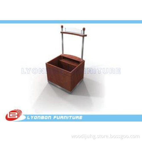 Melamine Finished MDF Store Shop Cash Counter Laminated Wit